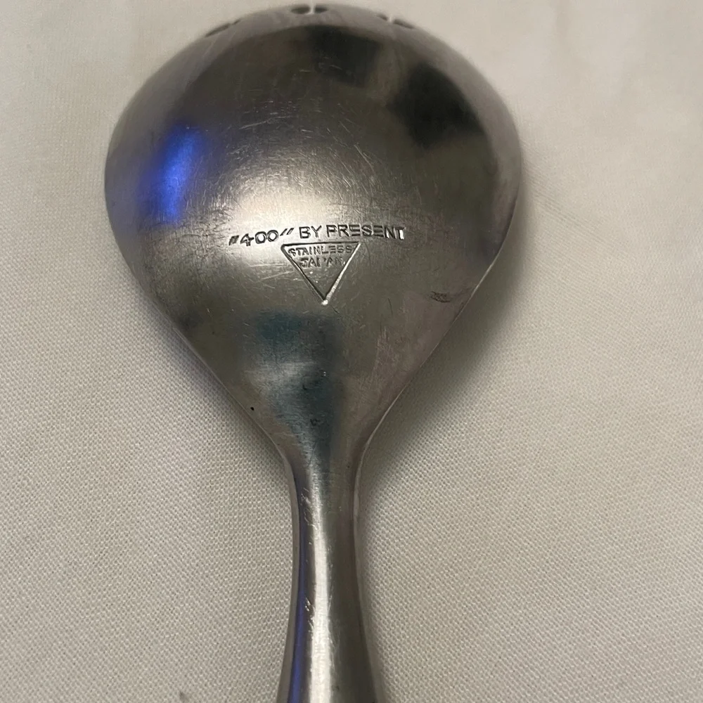 Vintage “400” BY PRESENT Stainless Japan Salad Serving Spoon Set BAKELITE Handle